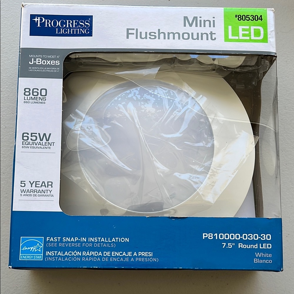 Mini Flushmount LED Light - White